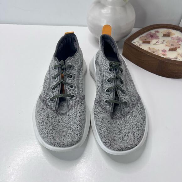 Allbirds Super Light Wool Runner Sneakers Merino Wool Gray/White Men 8 Tried On main image 6